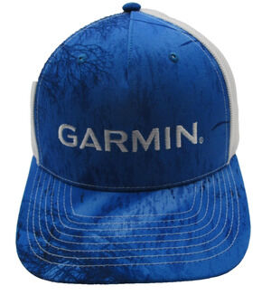 Garmin Hat Cap Snap Back Mens One Size Blue Camo Mesh Trucker Richardson 112PFP
